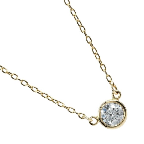 TIFFANY Gold Diamond 2C Necklace - Picture 1 of 9
